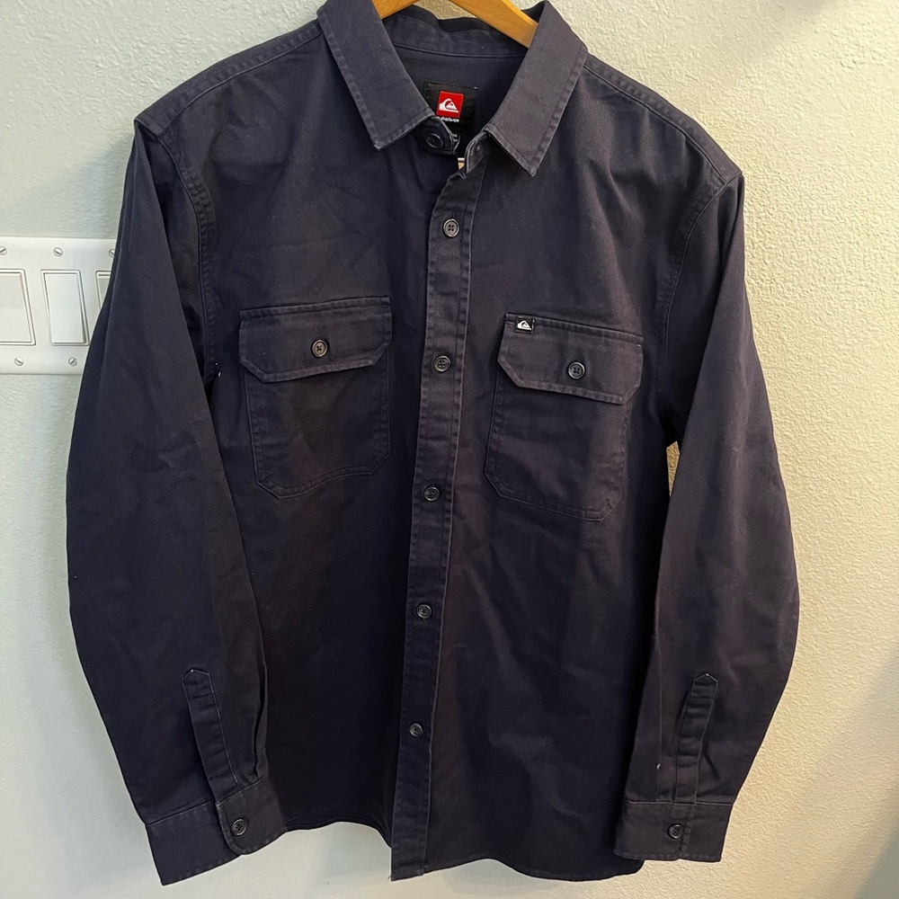 NWT! Men's Quiksilver Long Sleeve Button Down Overshirt - Picture 5 of 11